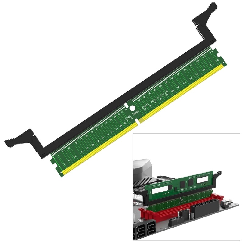 DDR5 UDIMM 288Pin Desktop PC Memory Test Protections Card Slot with Long Latches