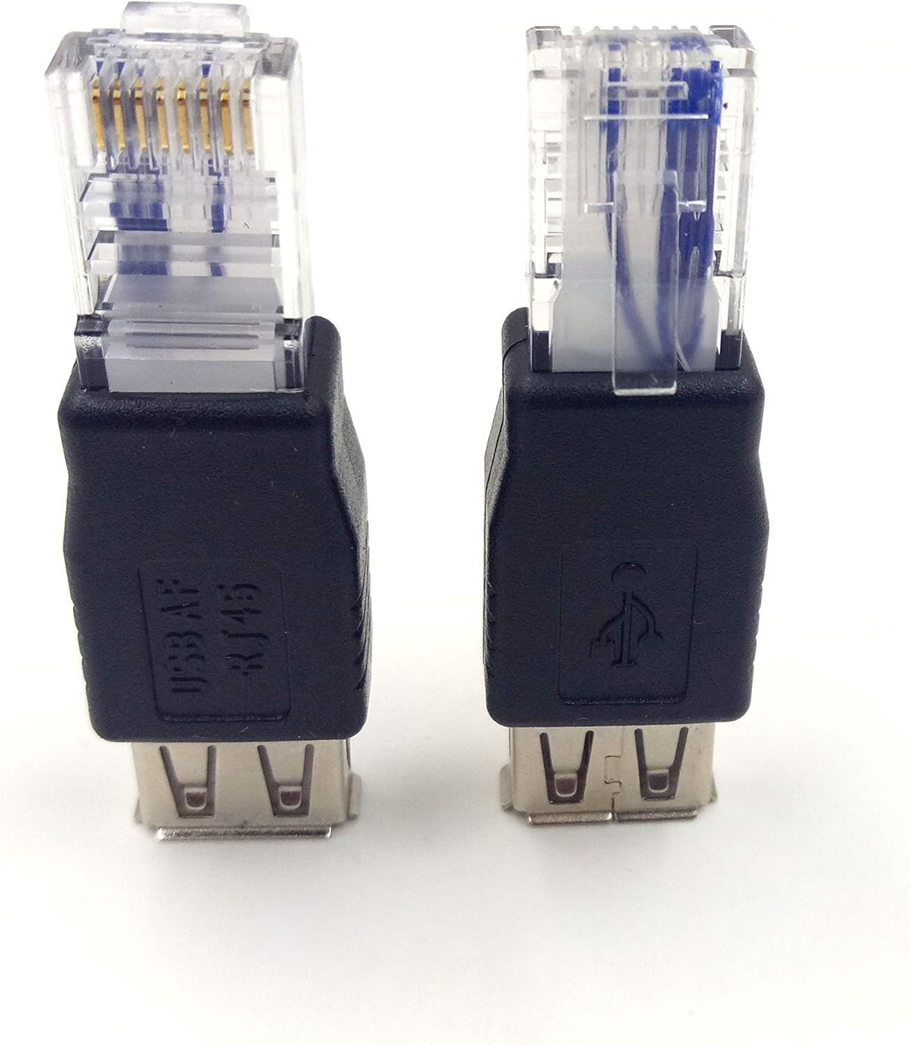 (2-Pack) USB – RJ45, USB2.0 a Female to RJ45 Ethernet Male AF-8P8C Connector, US