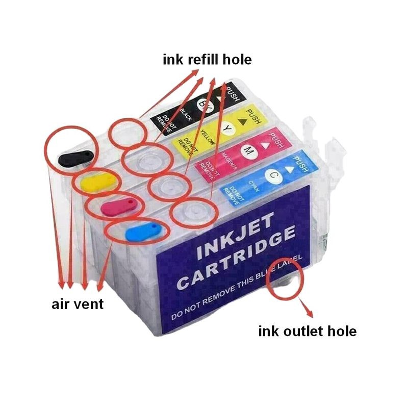 Sublimation Ink Cartridge, Empty Refillable Ink for WF-7720 WF-7710 WF-7620