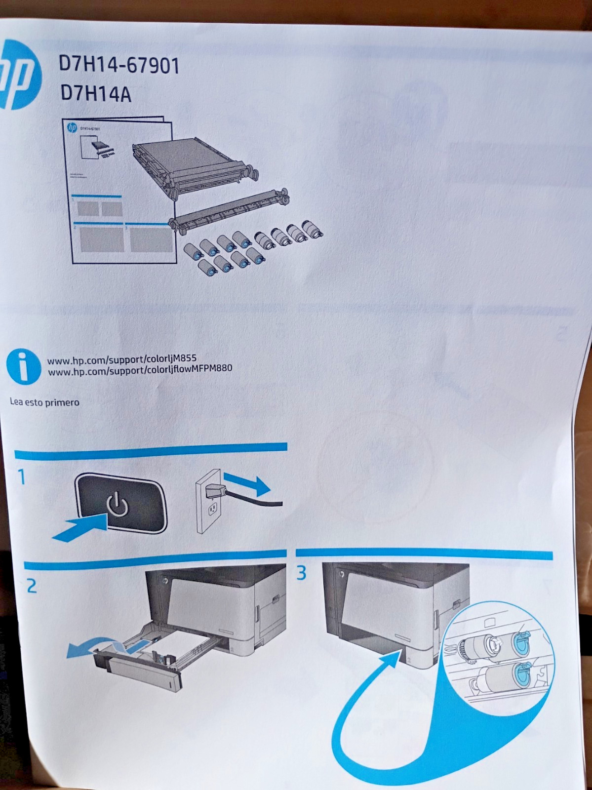 New HP D7H14A Transfer and Roller Kit/Includes tray, Cartridge, and rollers