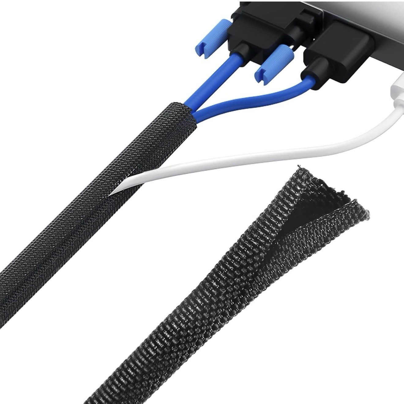 XHF 1/2″”-30Ft Wire Cord Protector , Wire Loom Tubing, Cable Sleeve