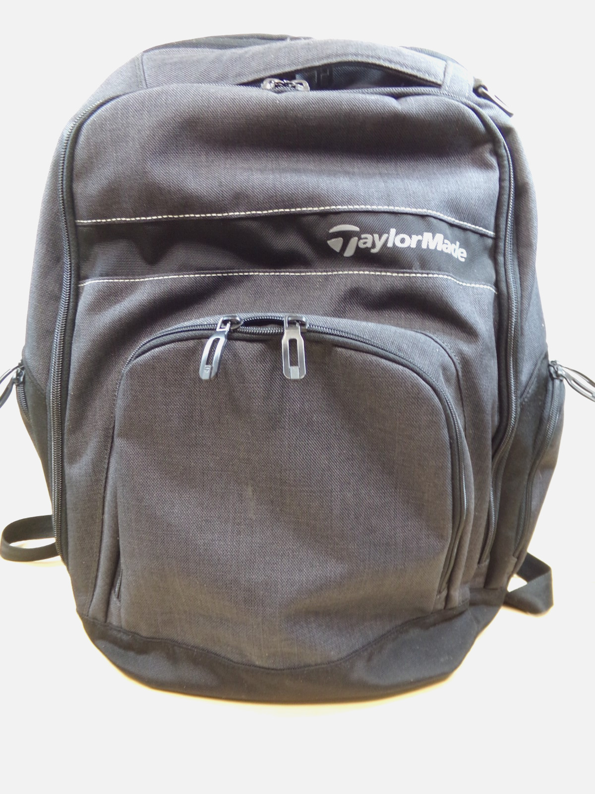 TaylorMade Golf Black Gray Performance 5 Zippered Pocket Laptop Backpack