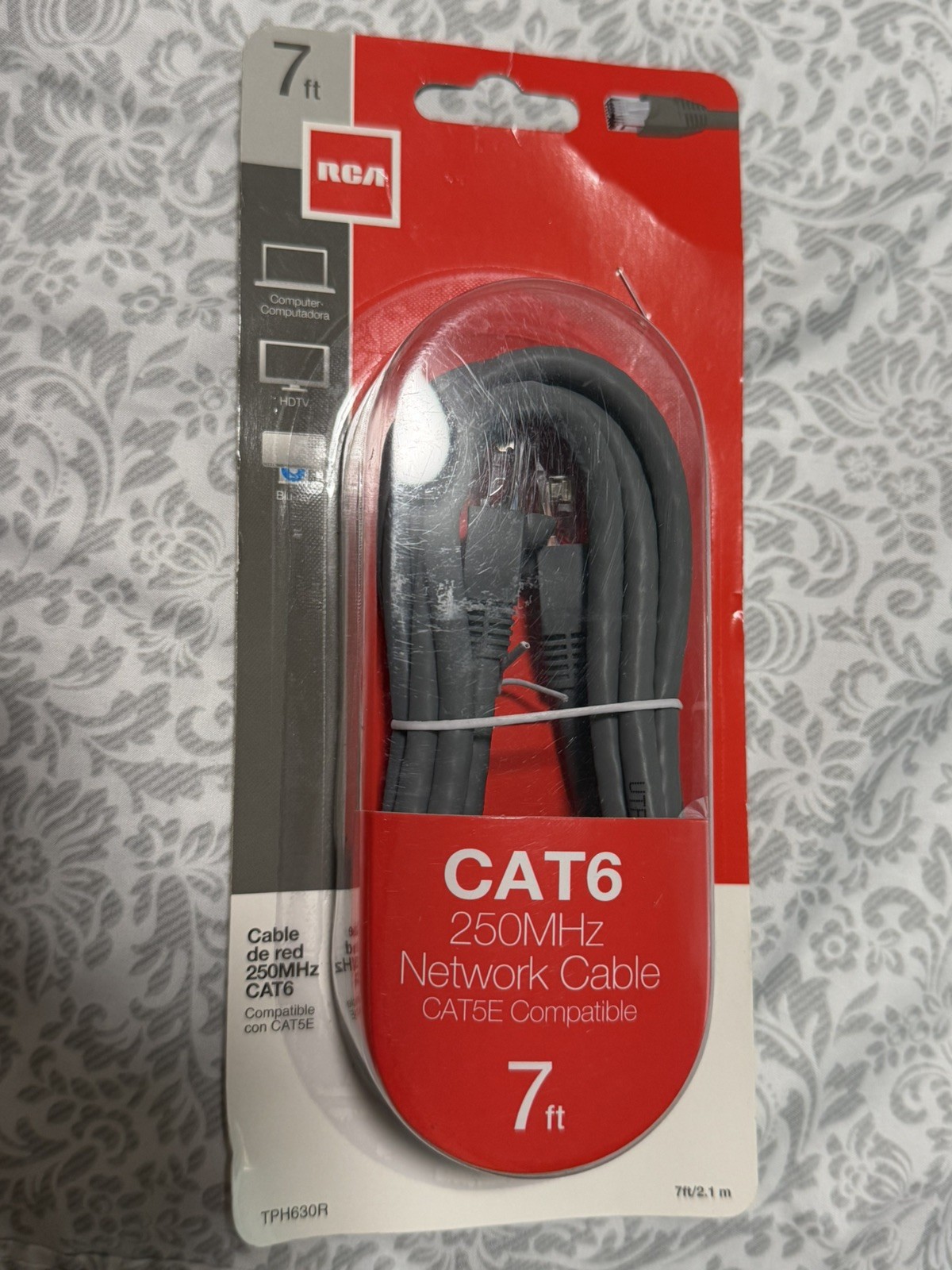 RCA 7-Feet Cat6 Network Cable 250 Mhz, CAT5e Compatible