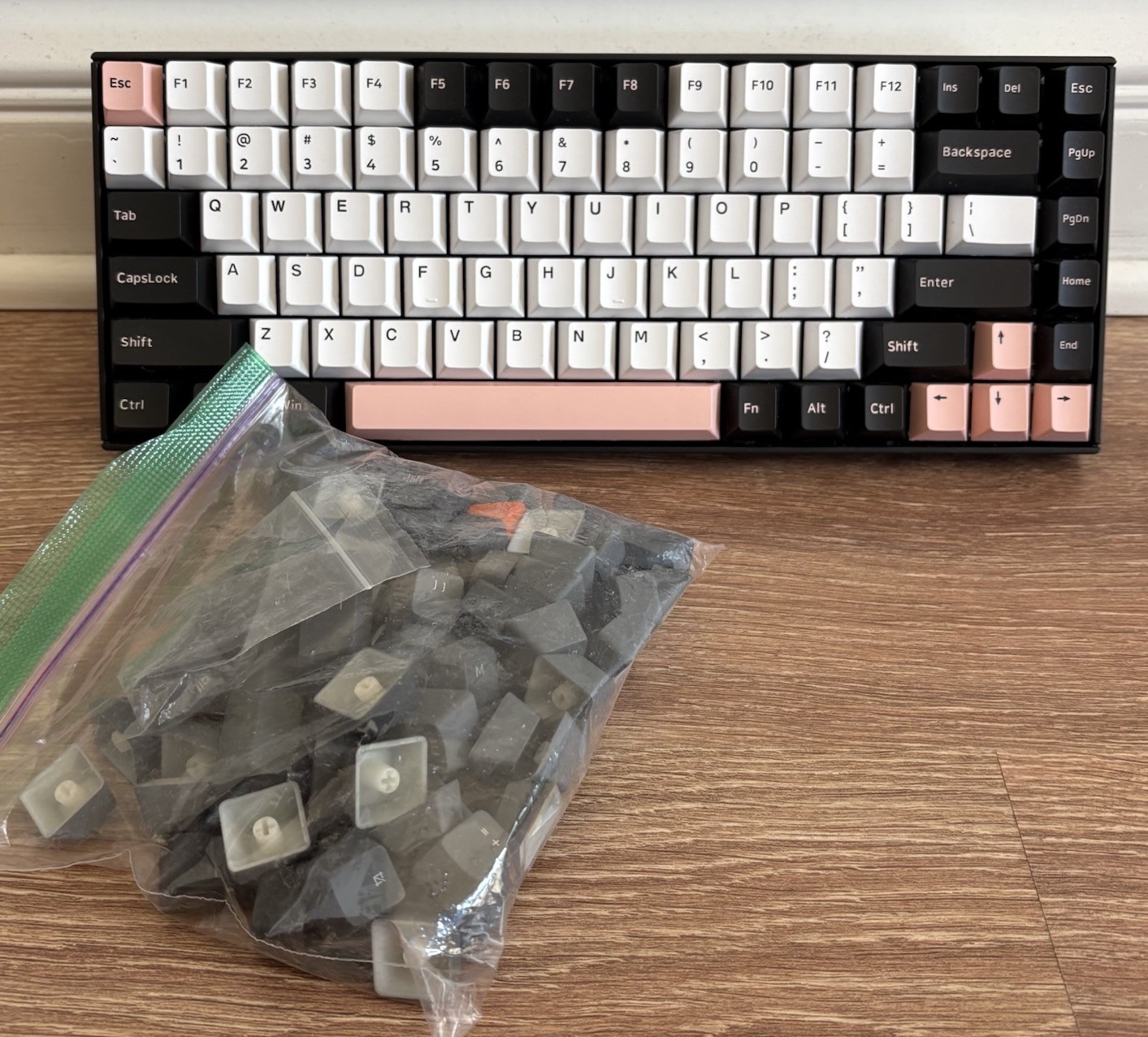 Keychron K2 Wireless Mechanical Keyboard White Blacklight Red Switch
