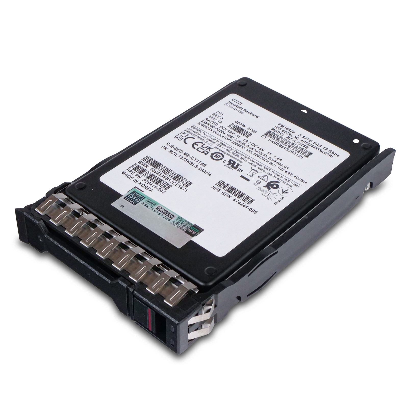 HP Generation 11 3.84TB P40508-B21 SAS 12Gb/s 3D TLC 1 DWPD 2.5″ SSD