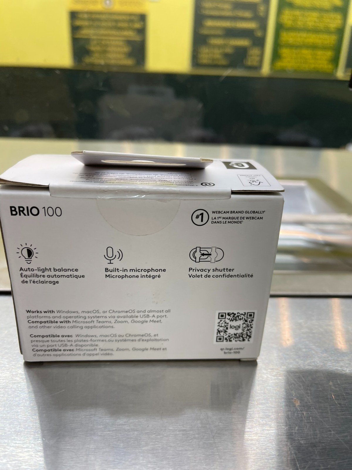 Logitech Brio 100 – 1080p Full HD Webcam for Meetings and Streaming New Sealed