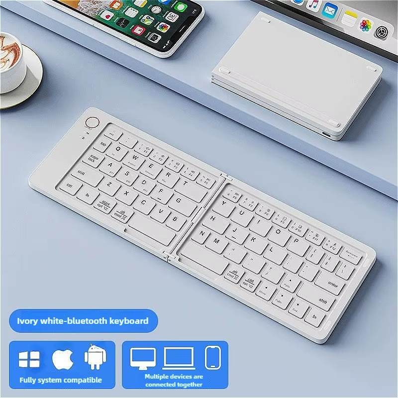 Mini Foldable Bluetooth Keyboard Rechargeable for iOS Android Windows Portable U