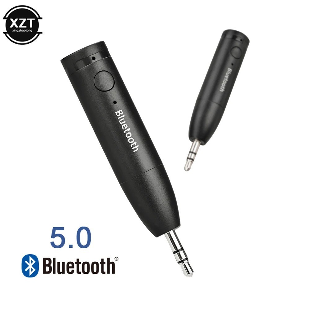 Wireless Bluetooth-Compatible 5.0 Car Kit 3.5mm Jack AUX Handsfree Stereo Music