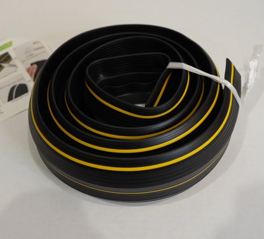Floor Cable Cover 6FT Heavy Duty PVC Cord Protector Wire Cover Black Yellow