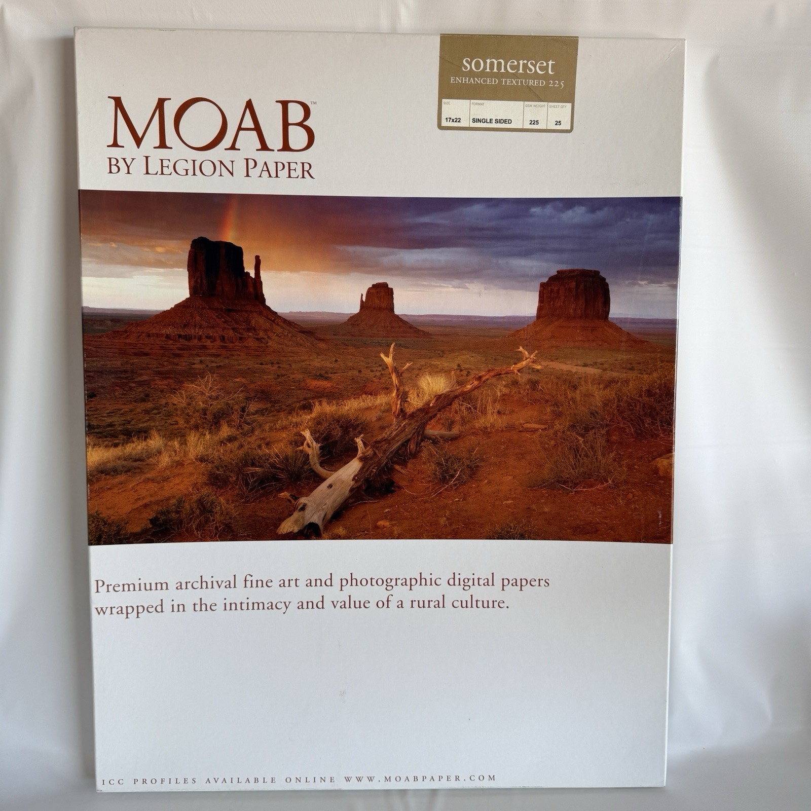 Somerset MOAB Legion Enhanced Textured 17” x 22” Cotton 20 Sheets Remaining