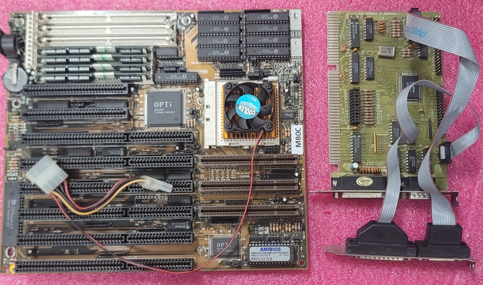 Opti Jetway Motherboard,Intel 486DX2 66MHz,16MB RAM,IDE Retro Gaming Works#MB0C