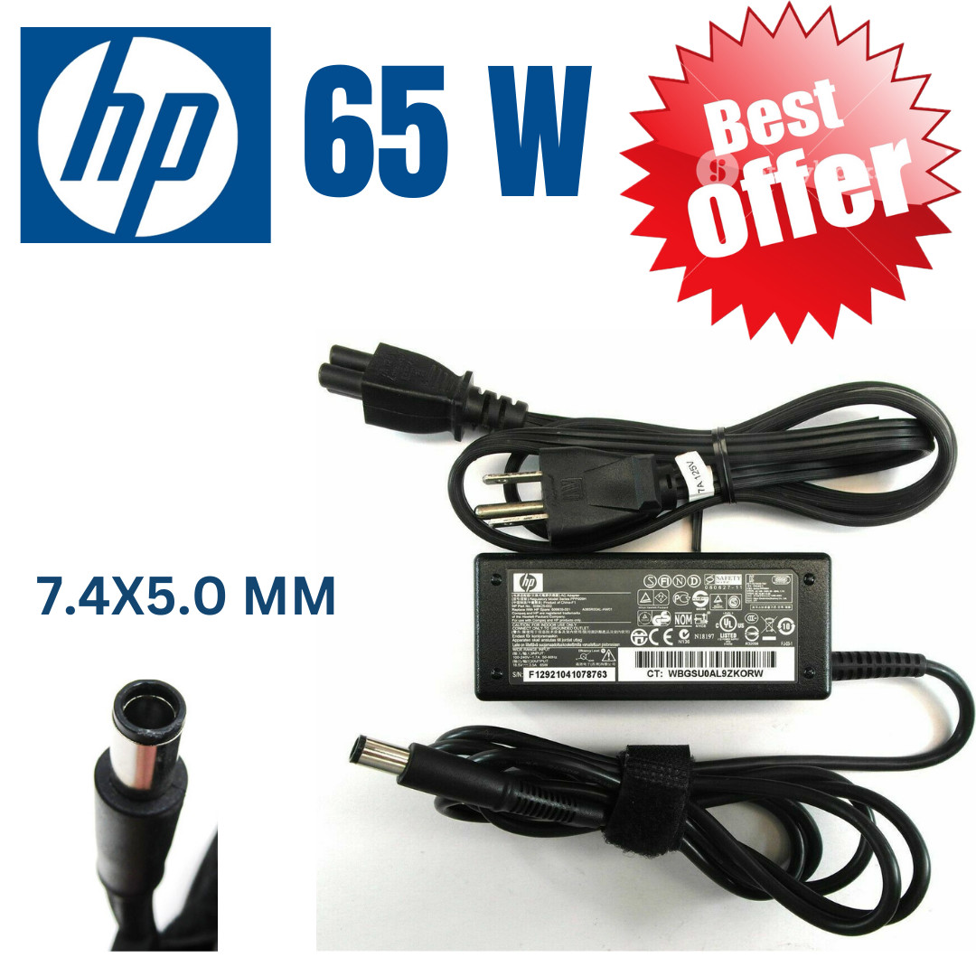 HP 65W AC Adapter EliteDesk Desktop Mini 705 800 G2 G3 G4 Power Supply 7.4×5.0mm