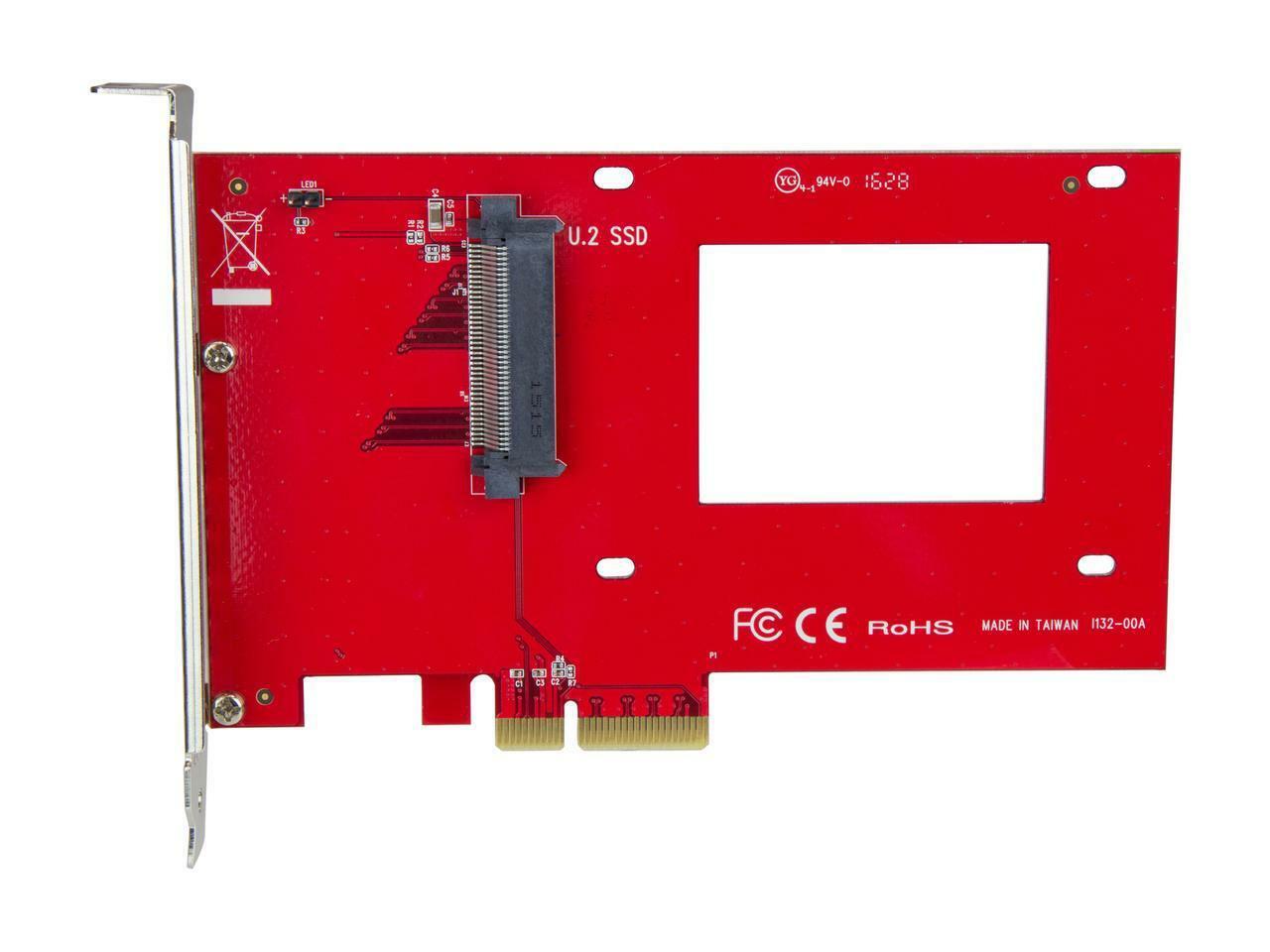 StarTech.com U.2 to PCIe Adapter for 2.5″ U.2 NVMe SSD – x4 PCI Express 3.0 Mode