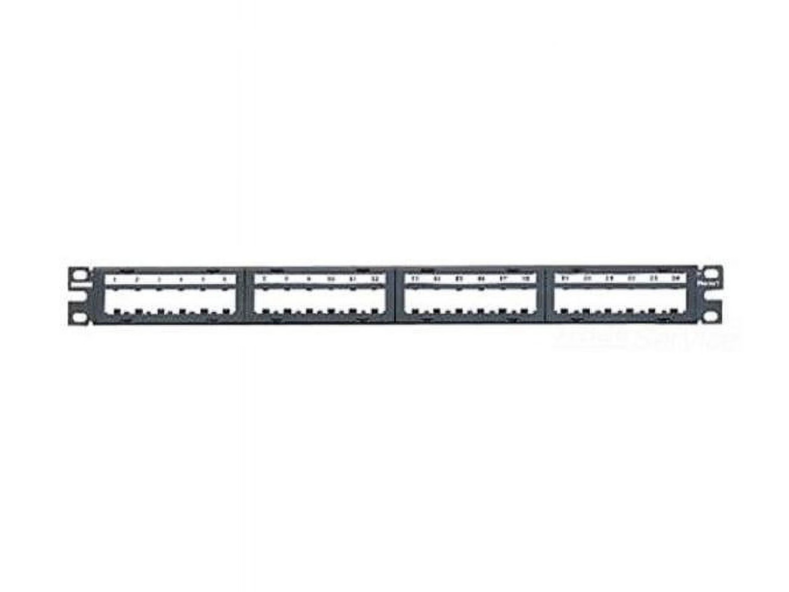 Panduit Mini-Com Patch Panel w/Labels, 24 Port, 1 RU, BL CPPL24M6BLY