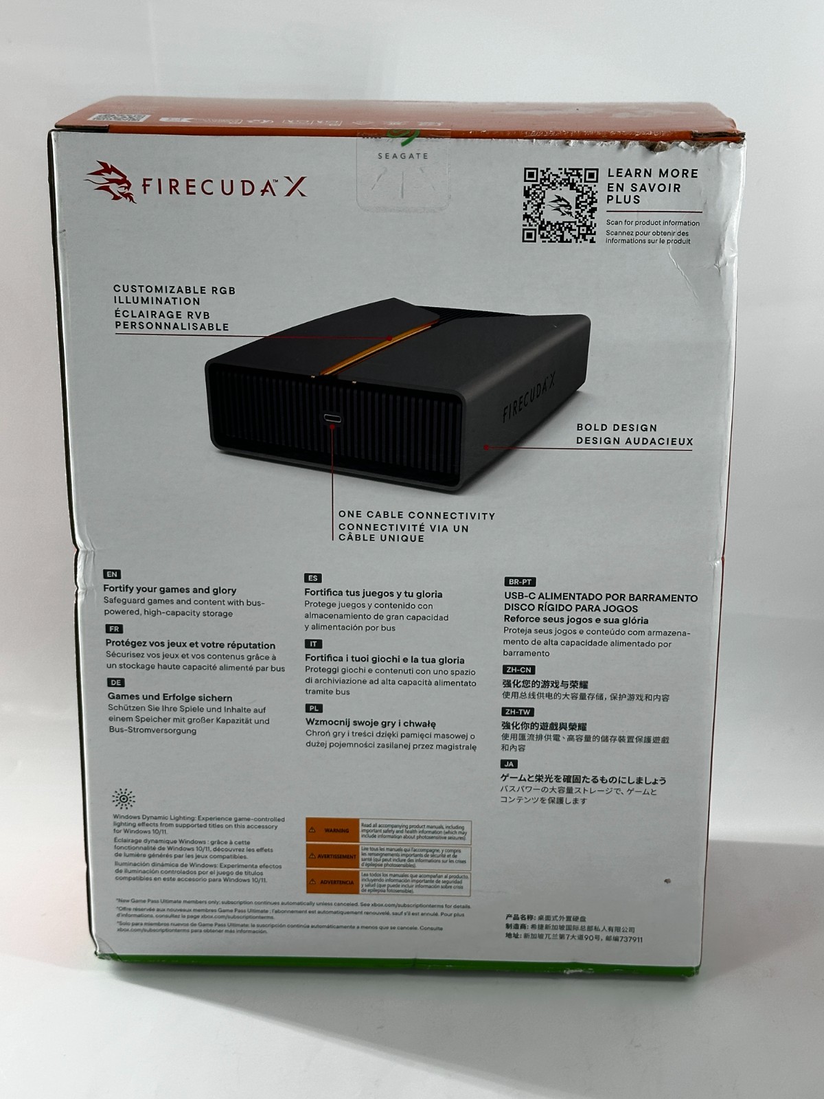 New Seagate External FireCuda 8TB USB-C to USB-C HDD 4B63P1-570