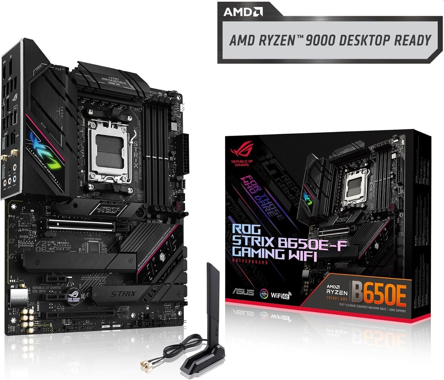 Sealed ASUS ROG Strix B650E-F Gaming WiFi AMD B650 AM5 Ryzen™ Desktop 9000 8000