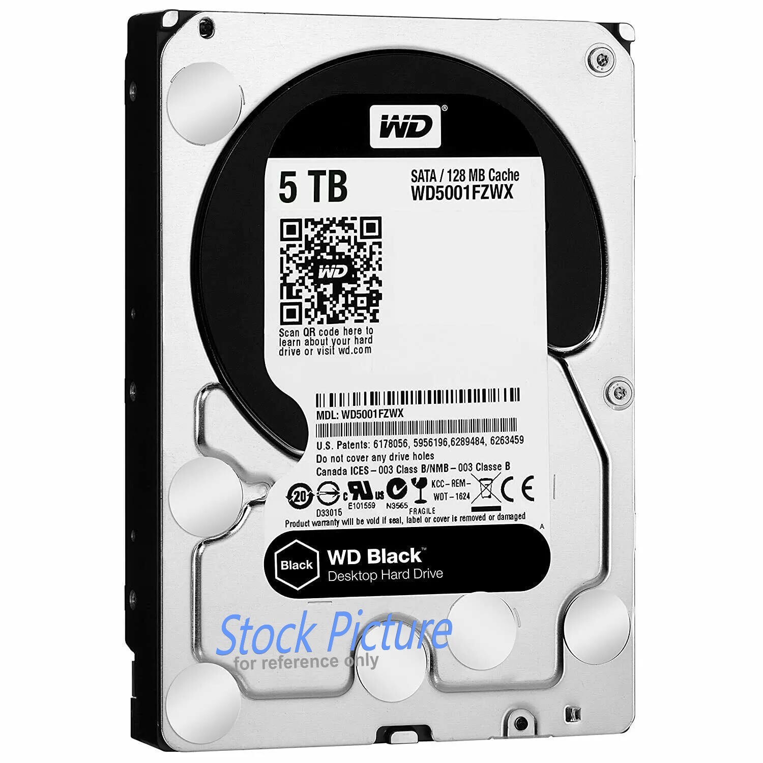 Western Digital WD Black HDD WD5001FZWX 5TB w/ 128MB Cache 6Gb/s 7200rpm 3.5″