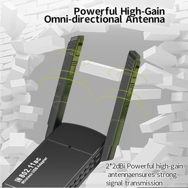 USB 3.0 Wireless WIFI Adapter 1300Mbps Long Range Dongle Dual Band Network lot