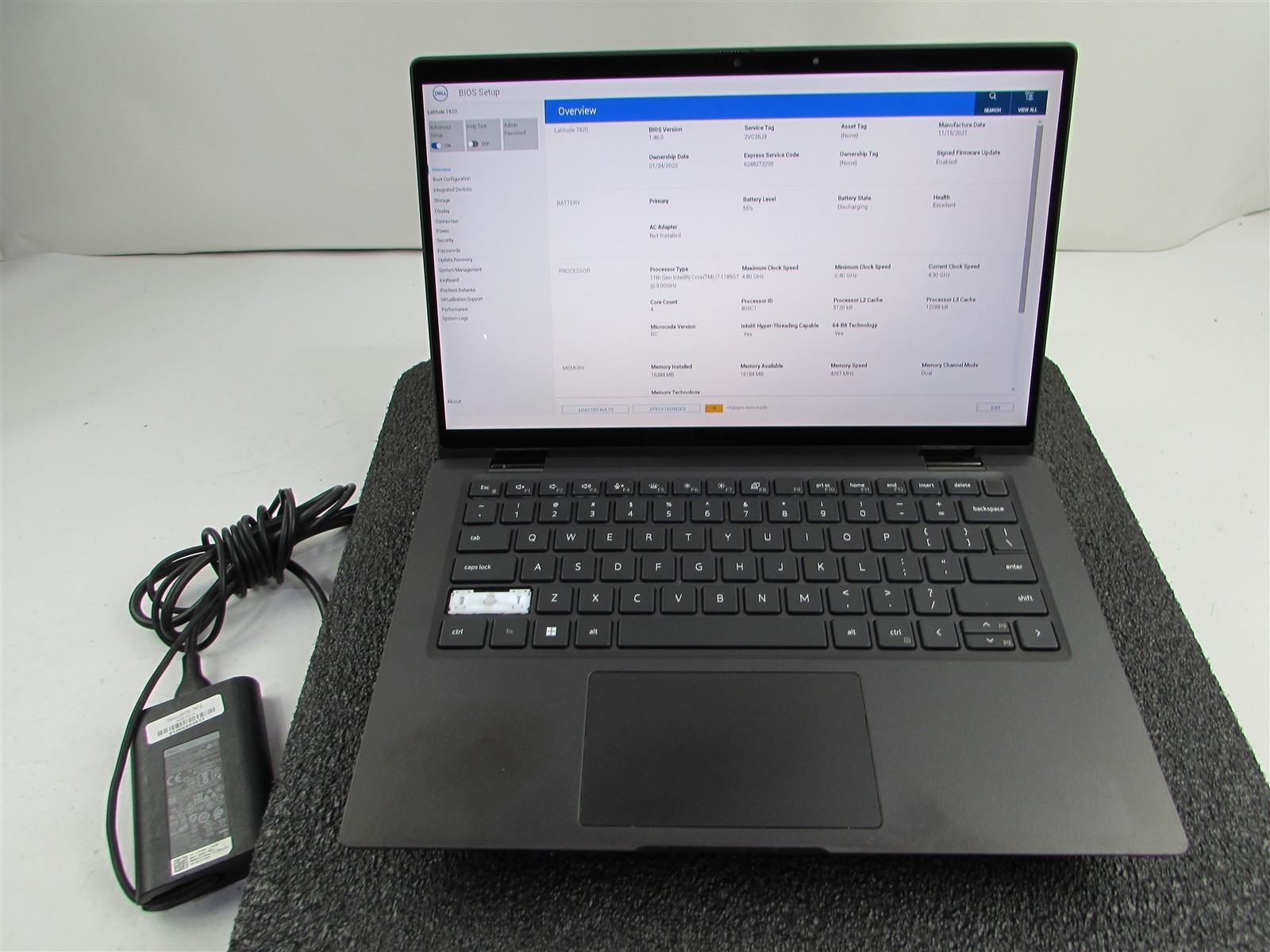 DELL LATITUDE 7420 (CONVERTIBLE) TOUCHSCREEN I5-1145G7 512GB SSD 16GB RAM NO O.S