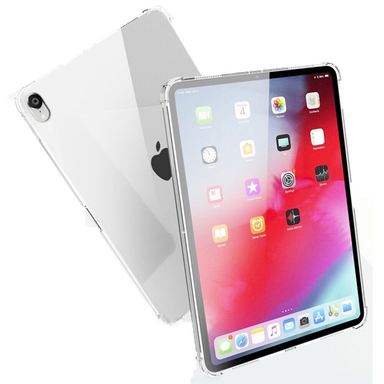 For iPad 2/3/4/5/6/7/8/9 Mini Pro 11 M4 Case Clear Soft Gel TPU Shockproof Cover