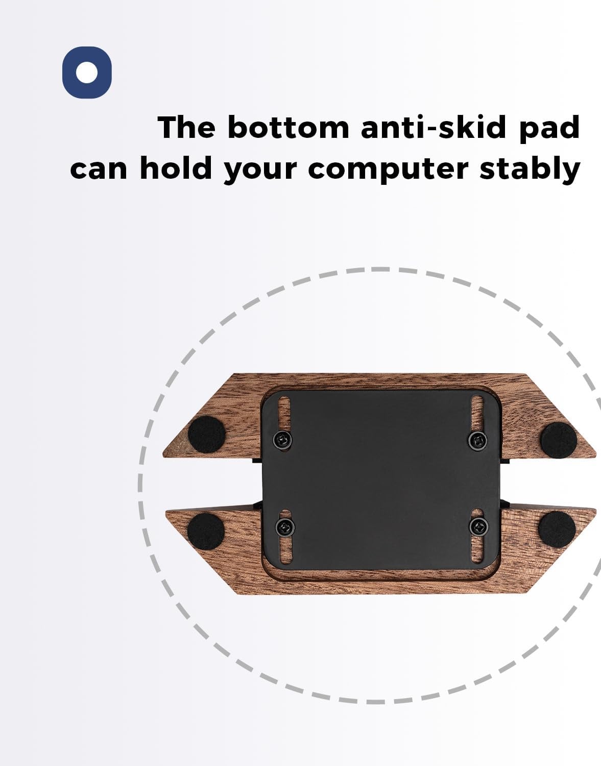 Adjustable Vertical Laptop Stand, MacBook Holder with Wood, Wooden Laptop Stand,