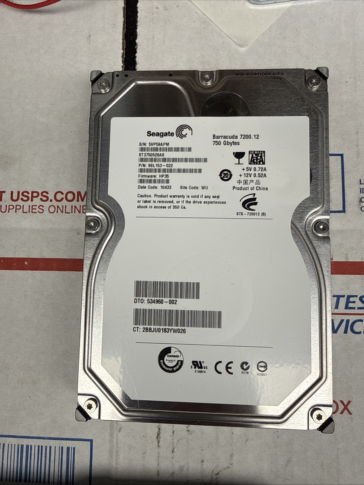 Lot of 15 Various 3.5 SATA HDD 6x250GB/ 1x750GB/3x500GB/3x320GB/1x2TB/1x160GB