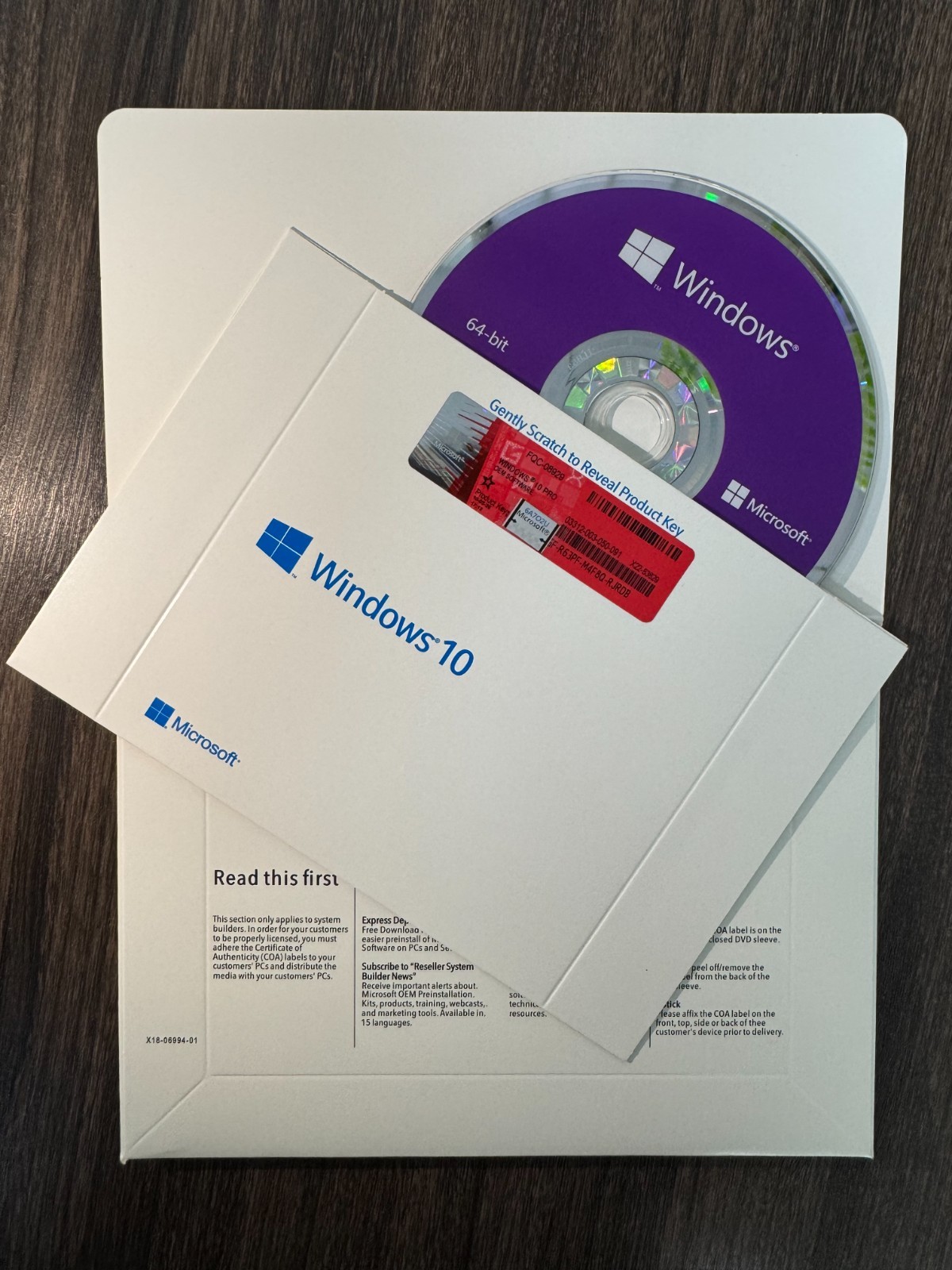 Windows 10 Pro 64 bit DVD Product Key New & Sealed Local Seller | Free Shipping