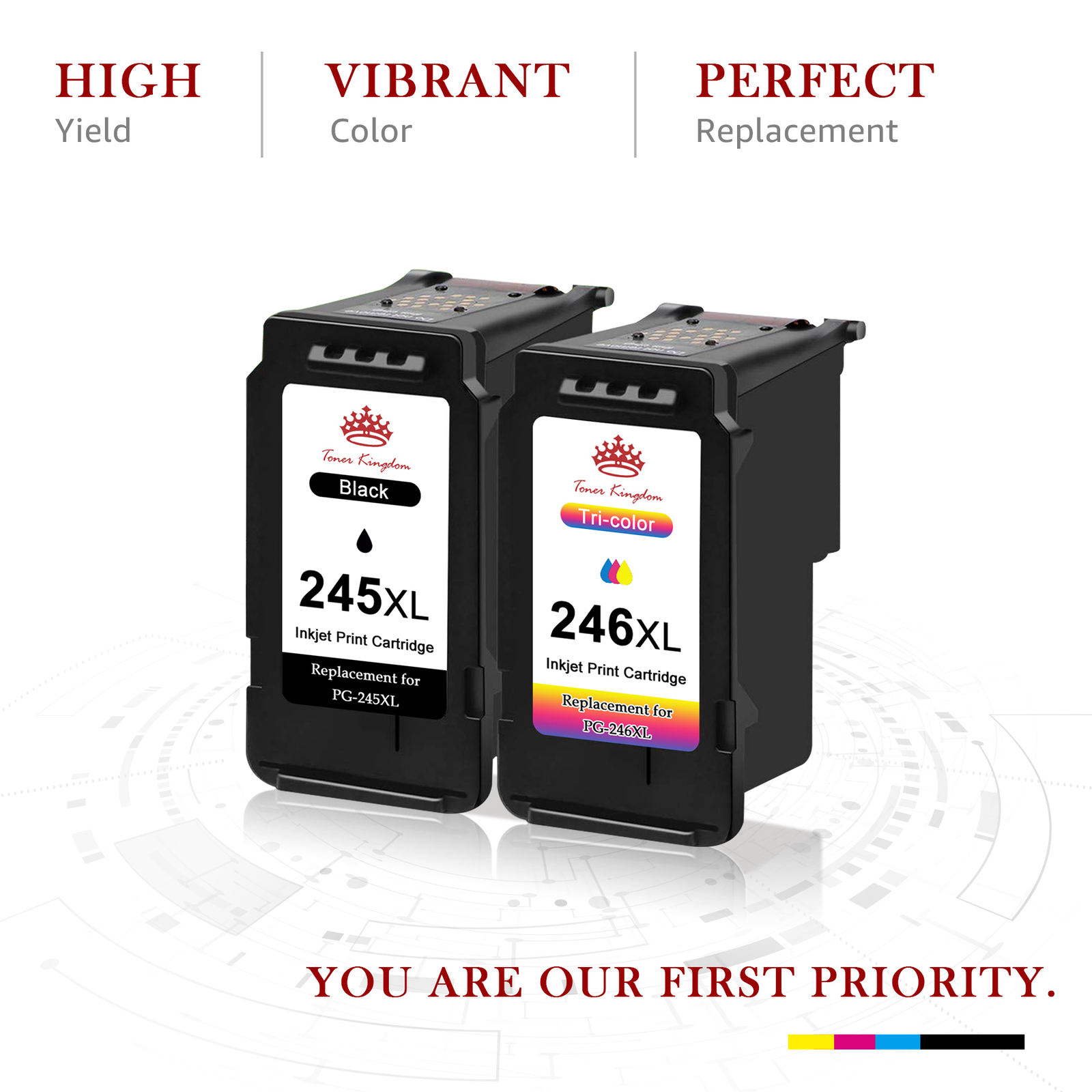 PG-245XL CL-246XL Ink Cartridge for Canon PIXMA MG2522 MG2520 TS3122 MX490 MX492