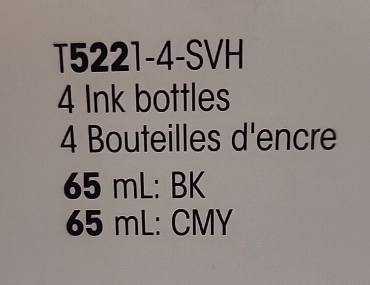 Epson T5221-4-SVH EcoTank Ink Bottle Black & Color Combo Pack