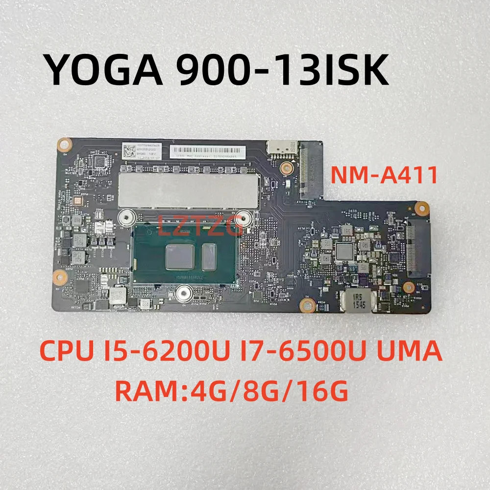 NM-A411 For Lenovo Yoga 900-13ISK Motherboard CPU I5-6200U I7-6500U 4G/8G RAM