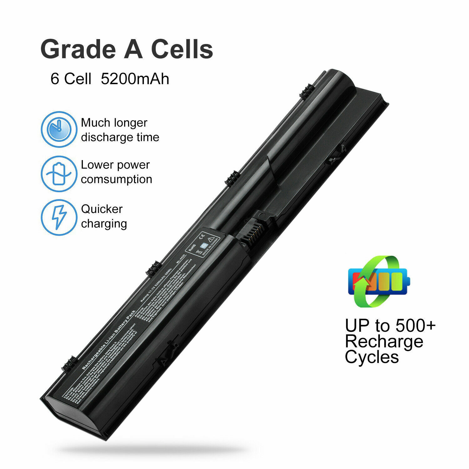 ✅LOT 30X Battery For HP ProBook 4330s 4331s 4430s 4431s 4530s 633733-321 5200mAH