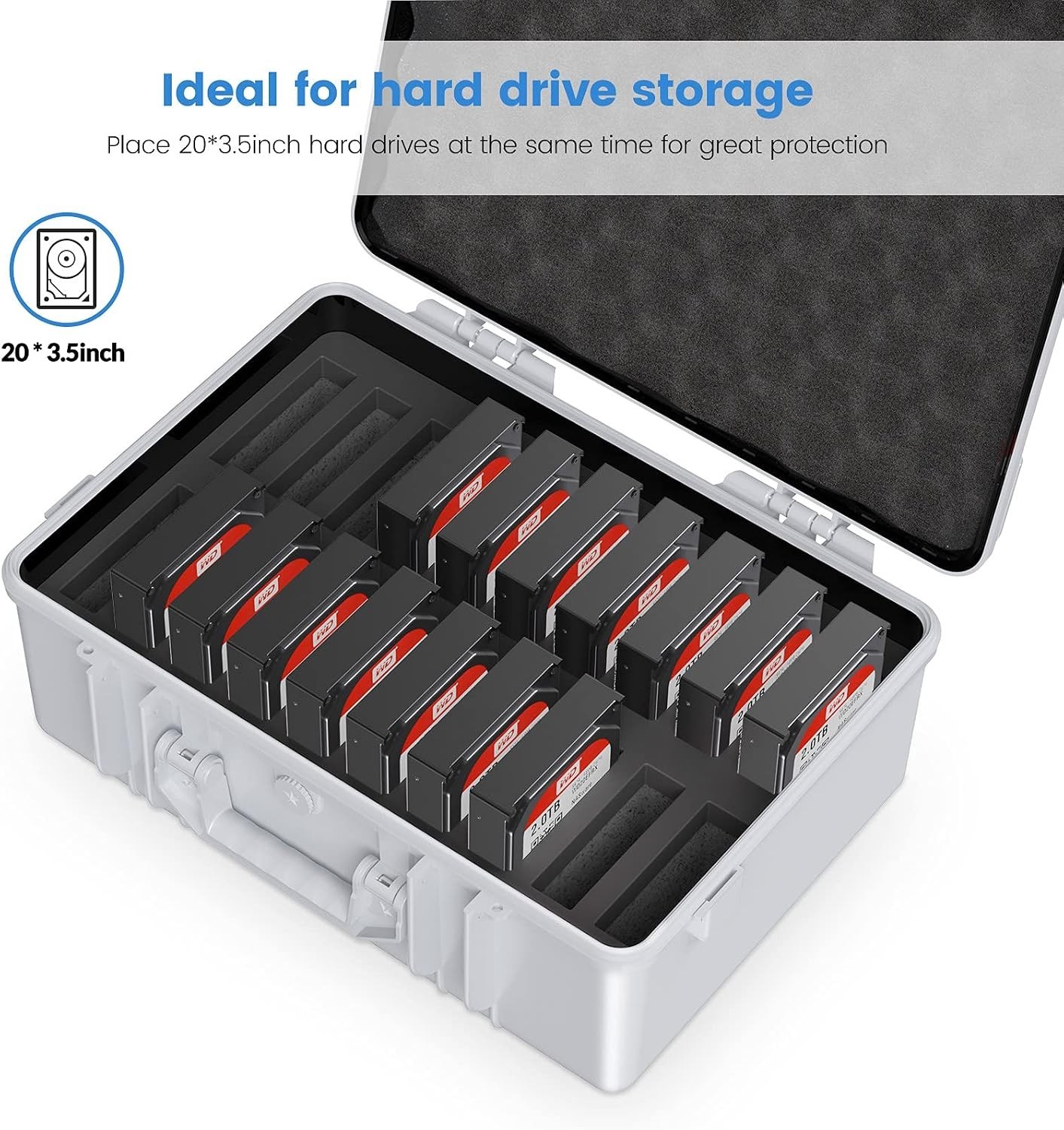 Portable 3.5″ Hard Drive Suitcase – Anti-Static Protection
