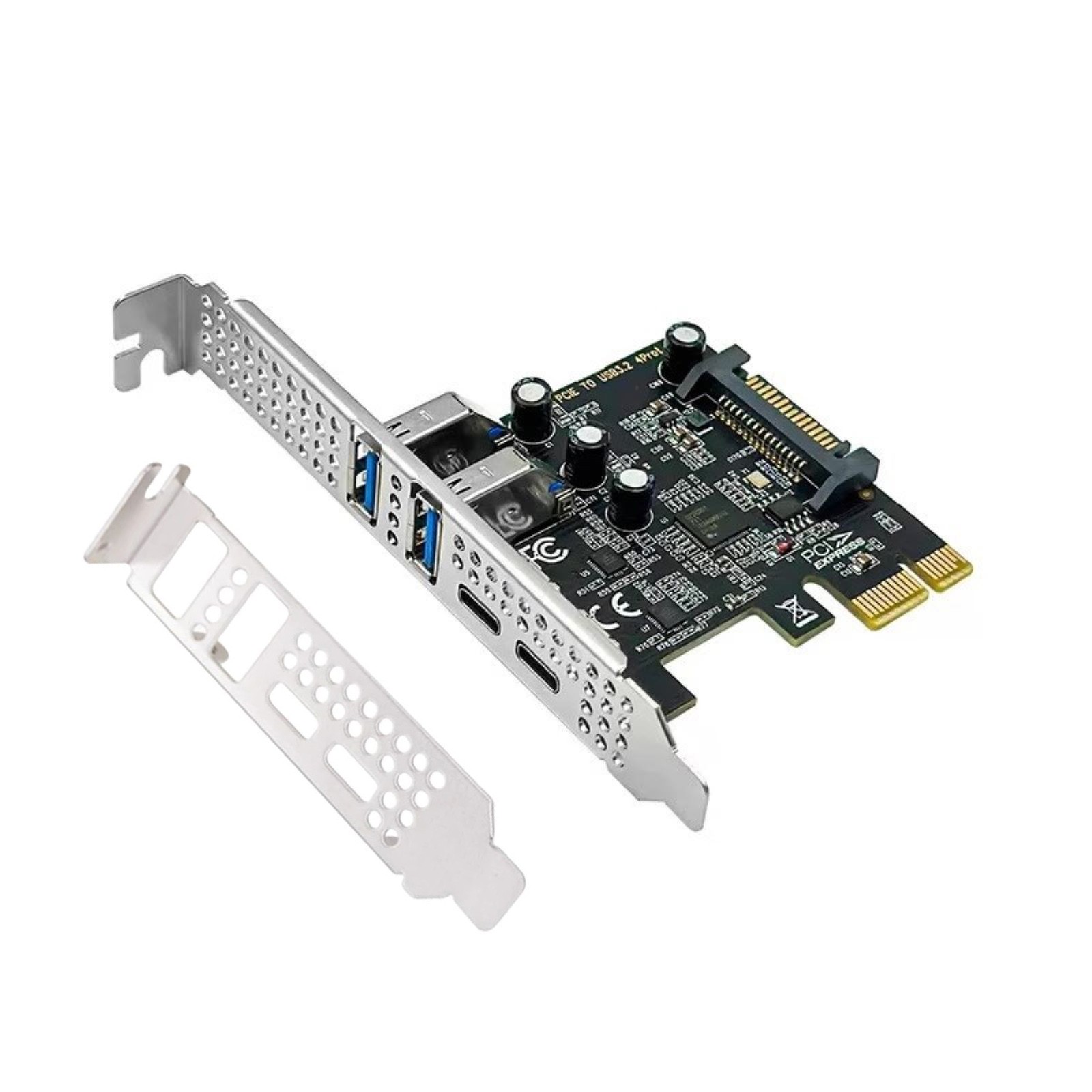 PCI Express to USB 3.2 Gen1 5Gbps PCIE Adapter Card 4 Port (2 USB-A and 2 USB-C)
