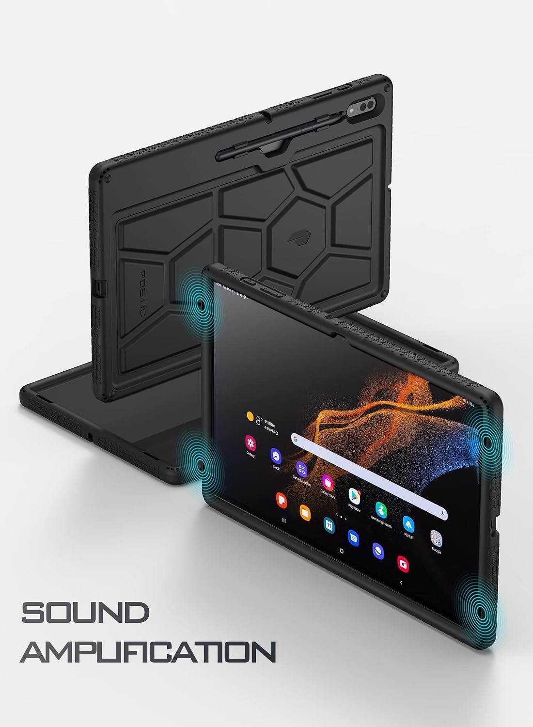 Case for Samsung Galaxy Tab S8 Ultra 14.6 Inch 2022, Heavy Duty Shockproof Cover
