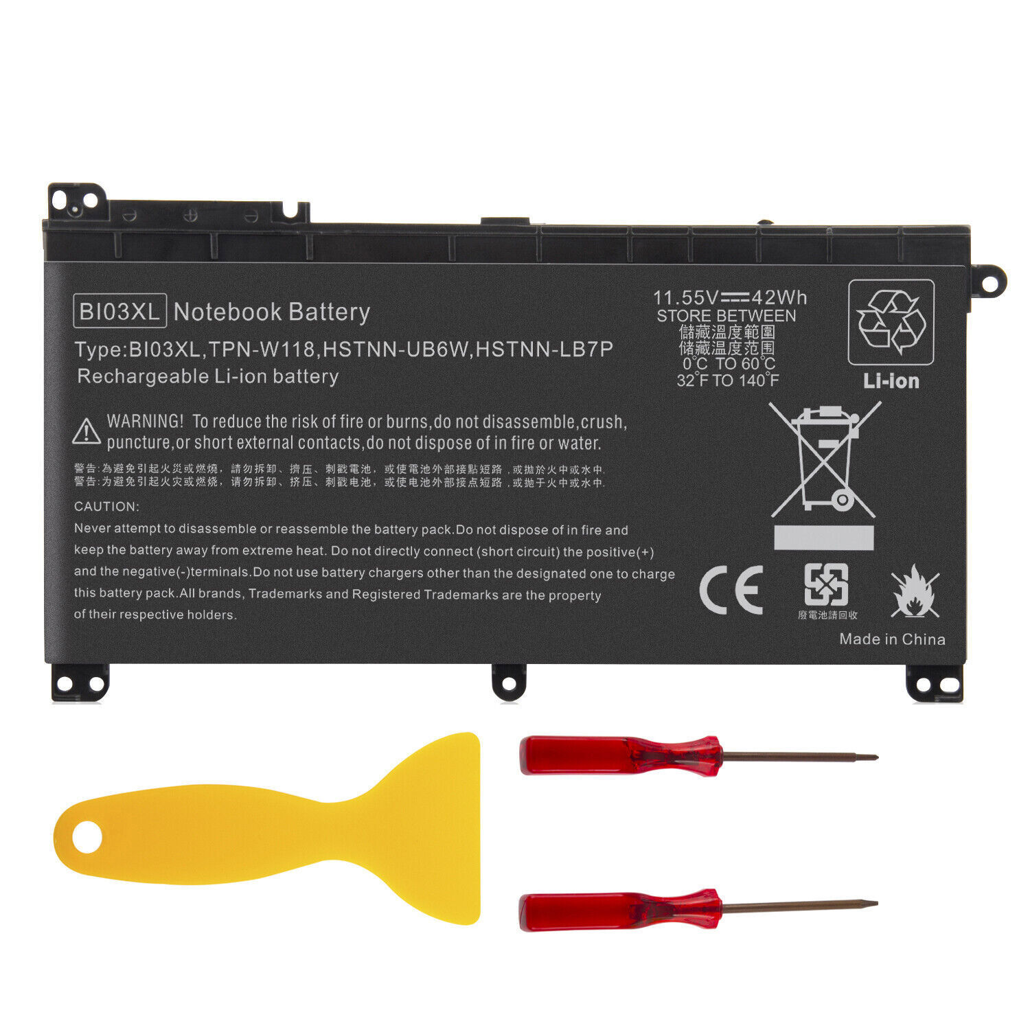 BI03XL Laptop Battery For HP STREAM 14-AX Pavilion X360 13-U 844203-855 ON03XL