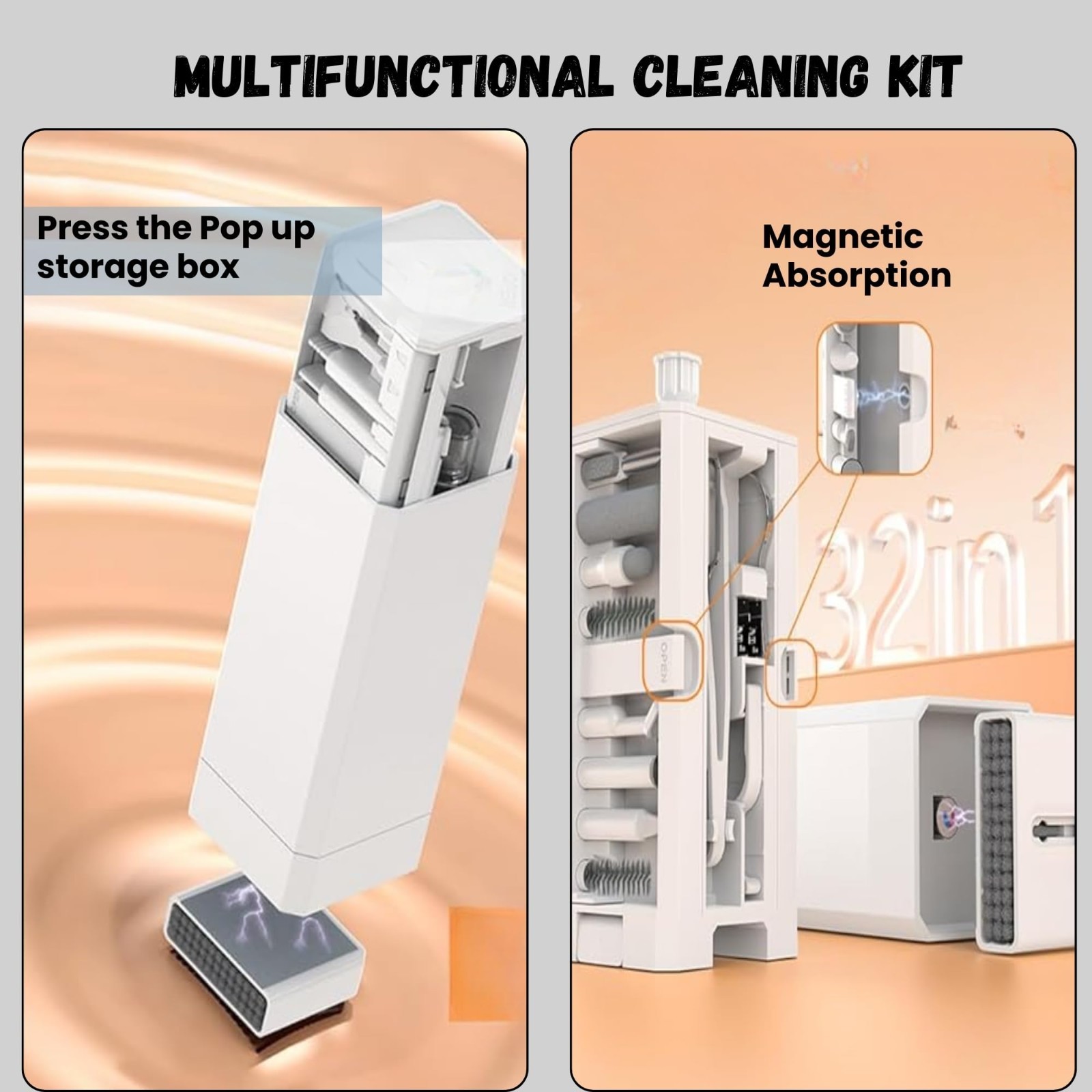 32-in-1 Electronics Cleaning Kit for Keyboard, Phone, Laptop & Mac – Tech Gadget