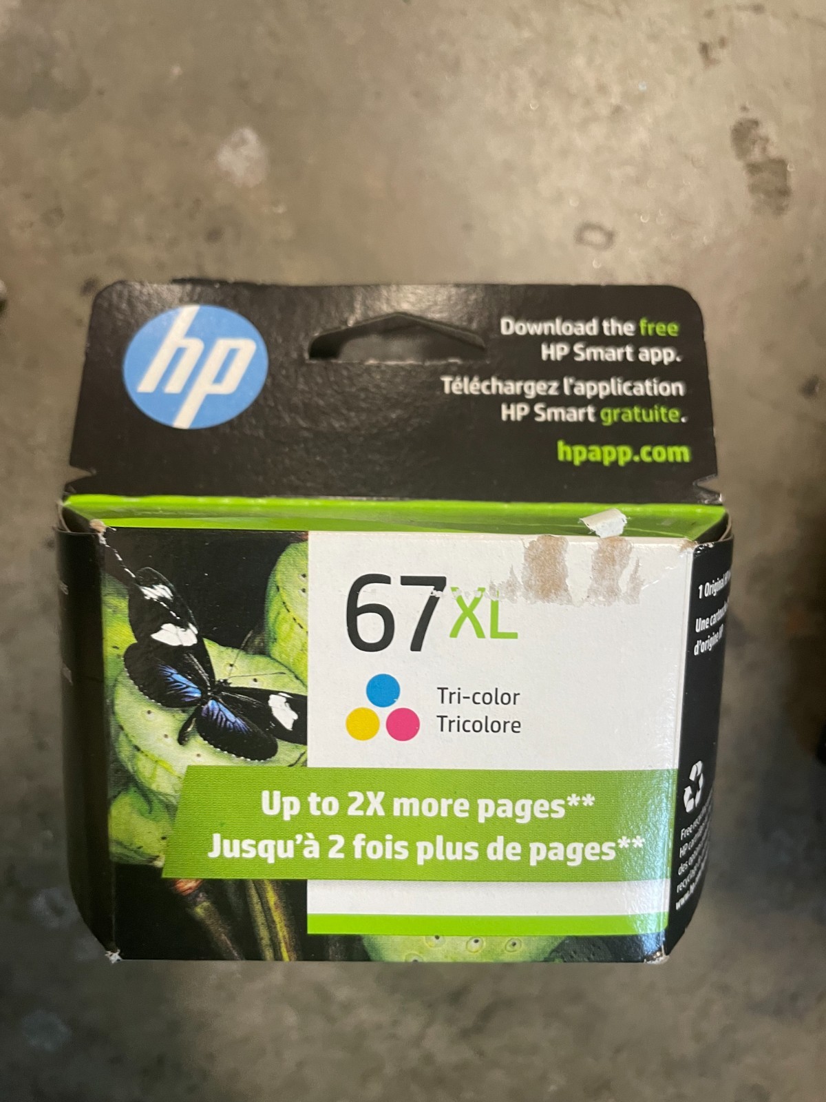 HP 67XL High Yield Tri-Color Original Ink Cartridge(3YM58AN)