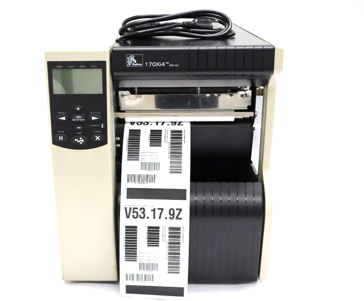 Zebra 170Xi4 Industrial Thermal Label Printer 300 DPI with Power Cable READ