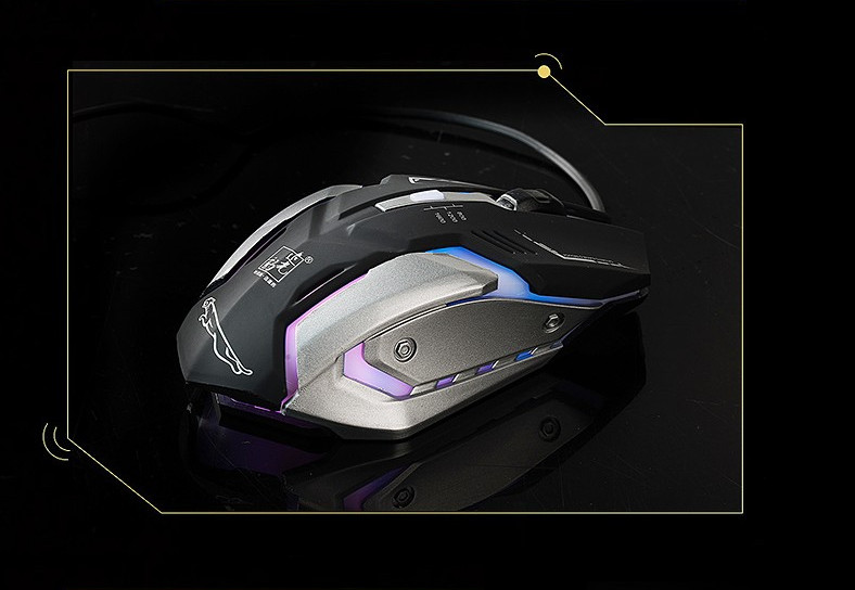 Gaming Mouse LED Breathing Fire 4 Button Silent USB Wired 1600 DPI Laptop PC USA