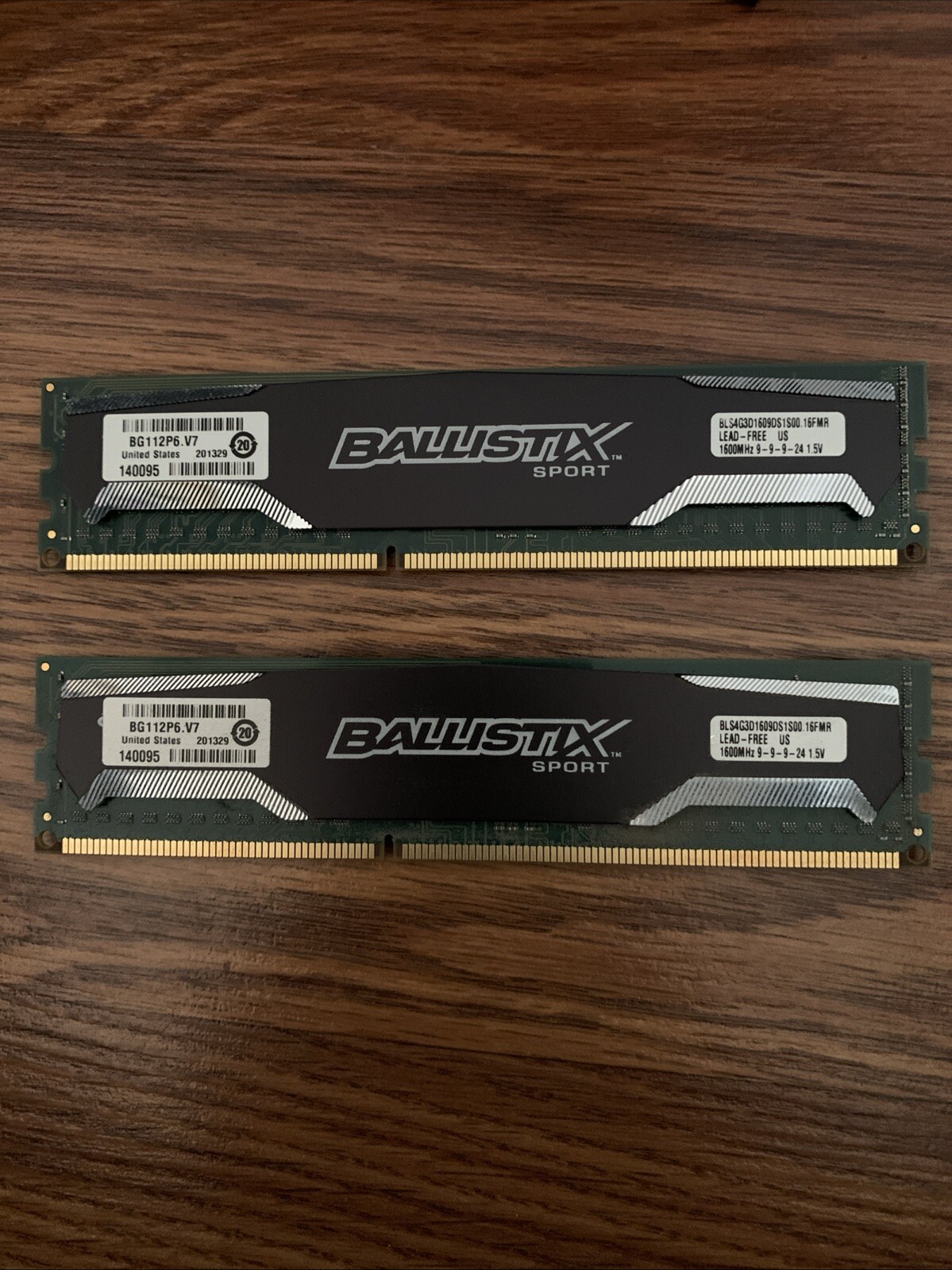 Ballistix Sport 8GB (2x4GB) RAM PC3-12800 DDR3-1600 SDRAM BLS4G3D1609DS1S00
