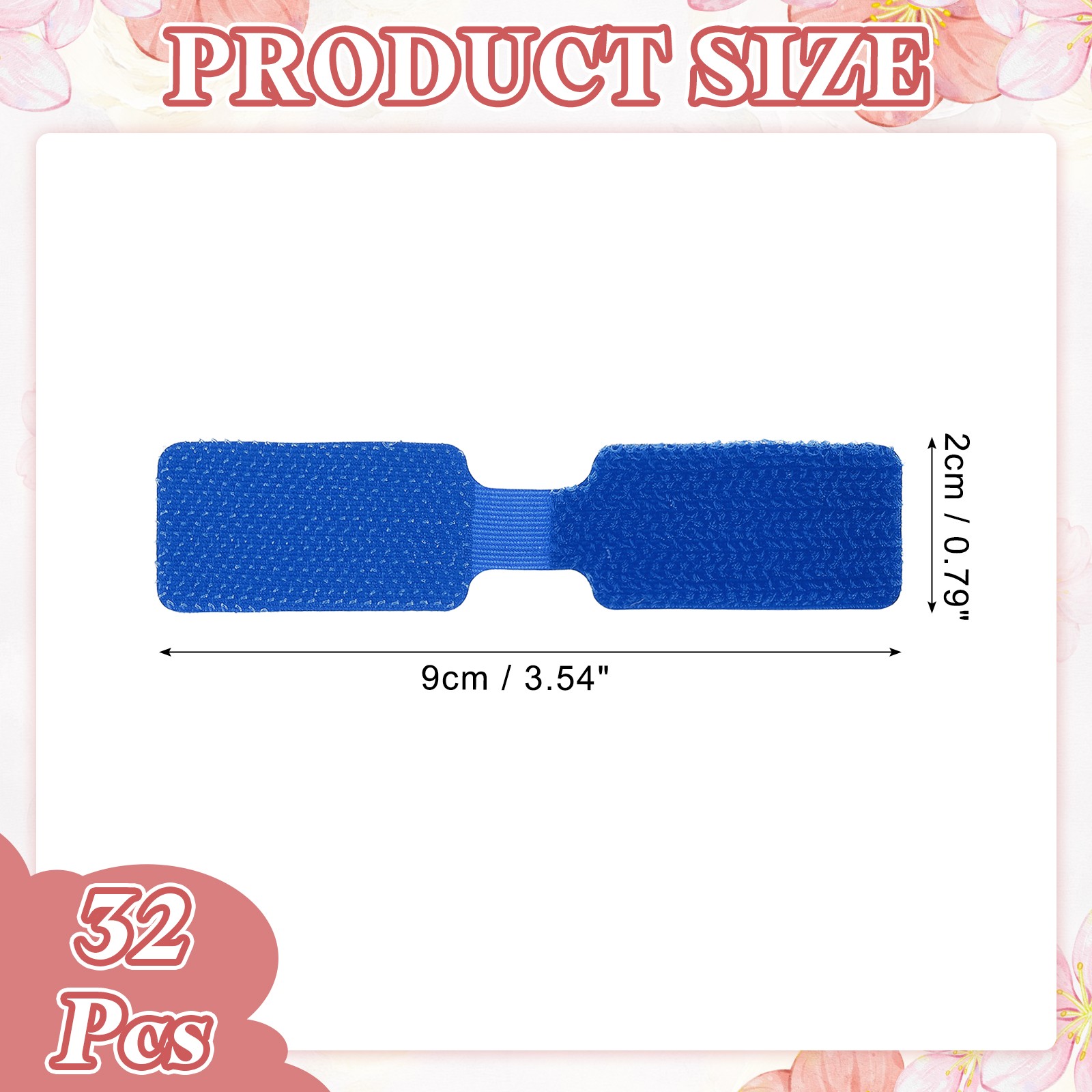 3.5 x 0.8 Inch Cable Labels, 32 Pcs Electronic Cable Identification Tags, Blue