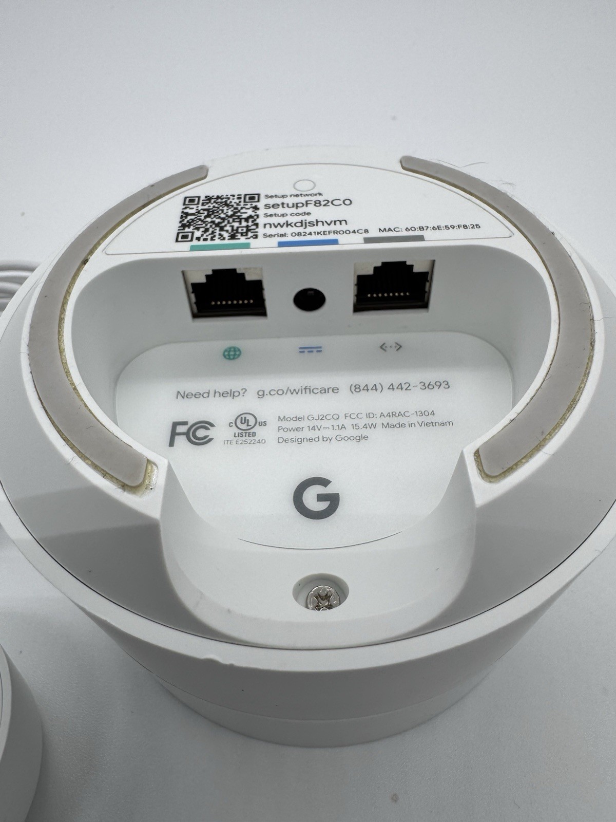 Google WiFi Mesh System Router & Extender Model: GJ2CQ – White (Single Unit)