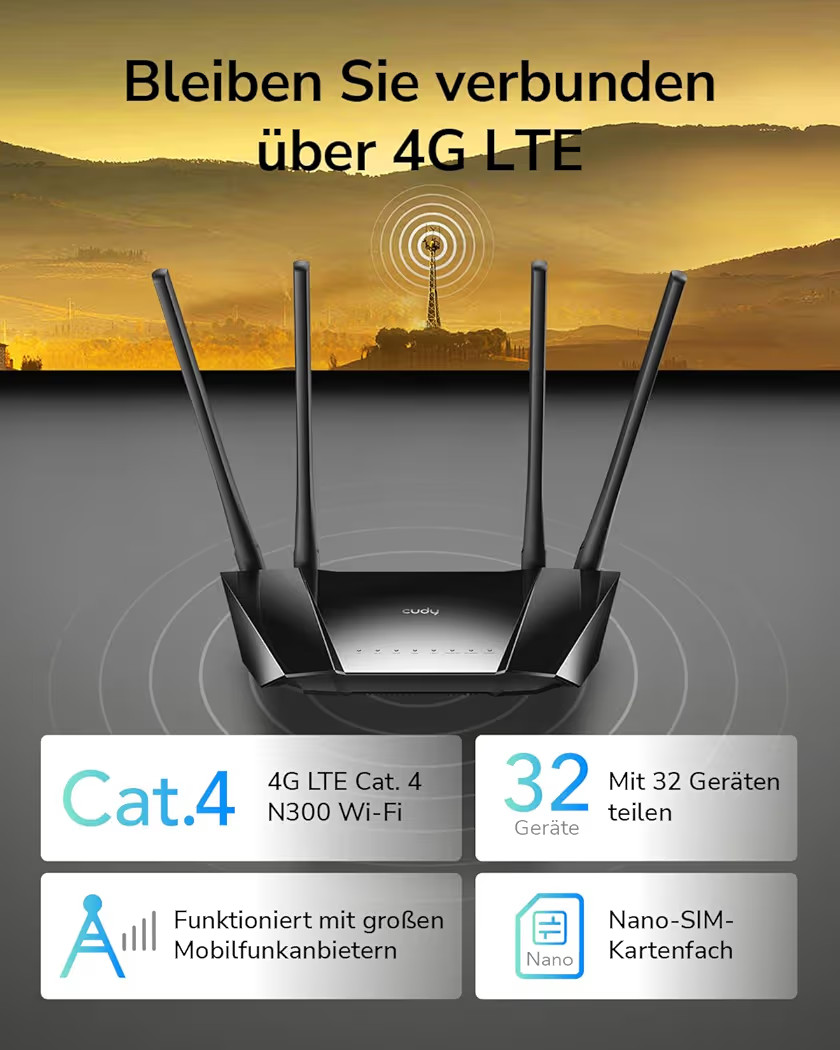 4G LTE WiFi router N300 SIM slot without SIM-lock NEW & original packaging fast shipping