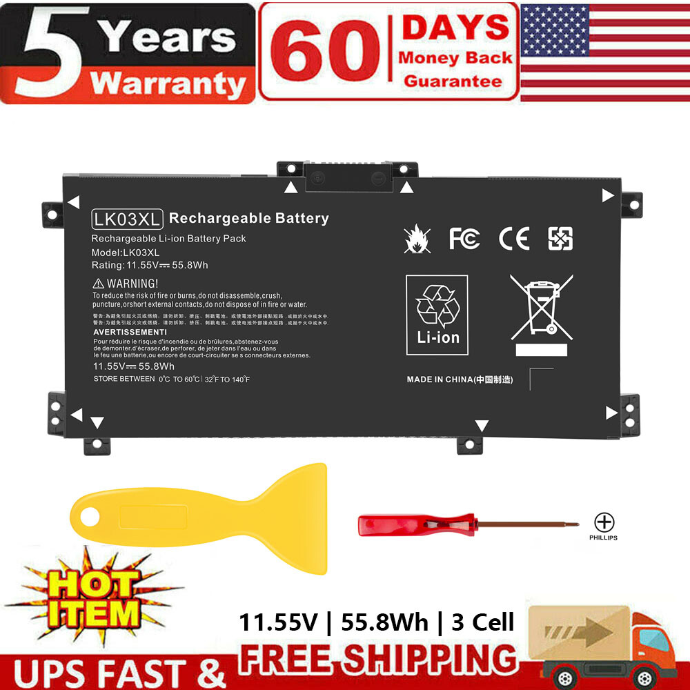 Replacement Battery For HP ENVY X360 15-BP 15M-BQ 17-AE 17-CE LK03XL HSTNN-LB7U