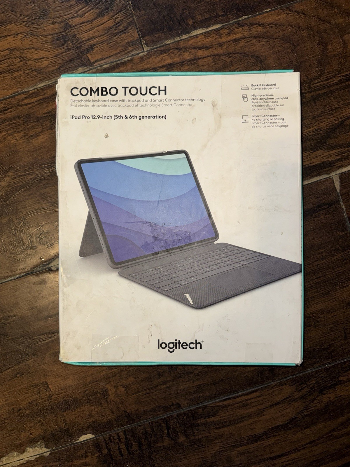 Logitech Combo Touch Backlit Detachable for iPad Pro 12.9 5th/6th Gray