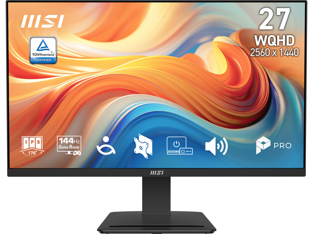 MSI PRO MP273Q E14 27″ IPS 2560 x 1440 (WQHD) Computer Monitor, 144Hz,Adaptive-S