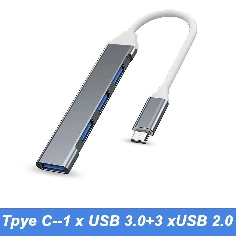 USB-C Type C to USB 3.0 4 Port Hub Splitter For PC Mac Phone MacBook Pro iPad
