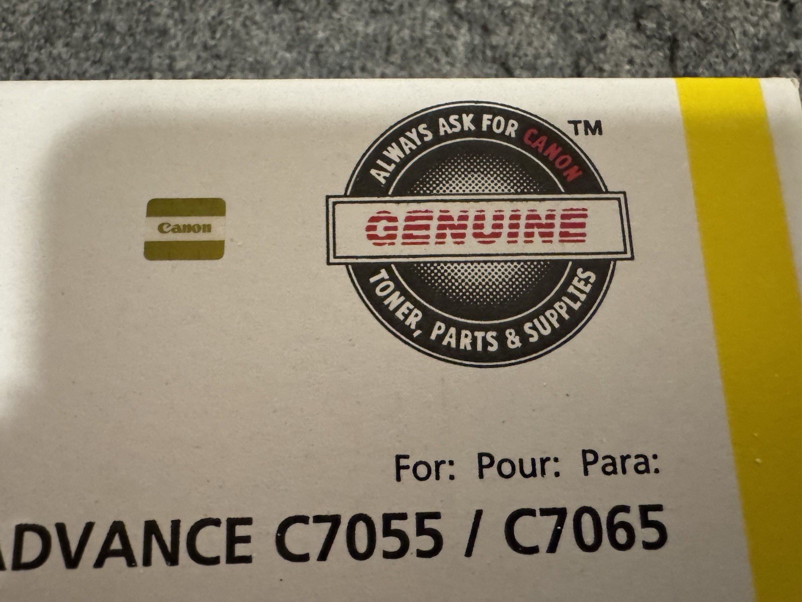 Genuine Canon GPR-33 YELLOW Toner, Brand NEW Sealed Box