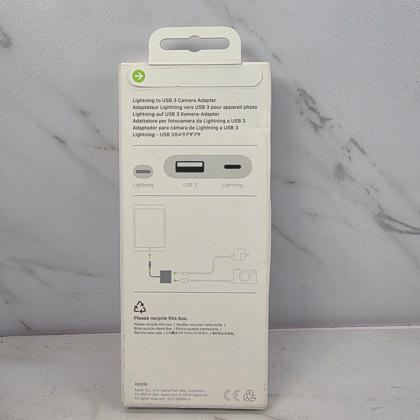 Apple Lightning to USB 3 Camera Adapter – MX5J3AM/A – A1619 New/Sealed