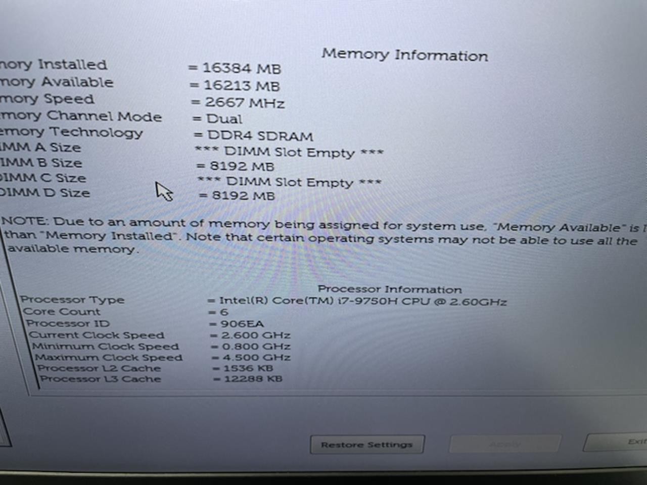 DELL PRECISION 7740 Laptop w/ Intel Core i7-9750H 2.60 GHZ + 16 GB | No HD / OS